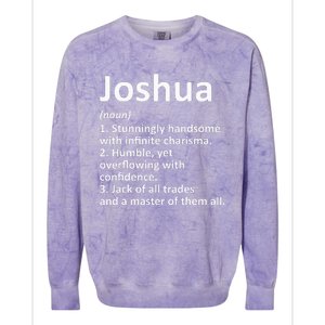 Joshua Definition Personalized Name Funny Birthday Gift Idea Colorblast Crewneck Sweatshirt