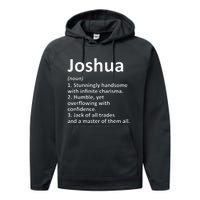 Joshua Definition Personalized Name Funny Birthday Gift Idea Performance Fleece Hoodie