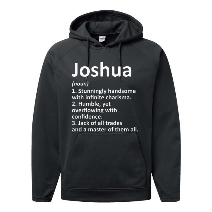 Joshua Definition Personalized Name Funny Birthday Gift Idea Performance Fleece Hoodie