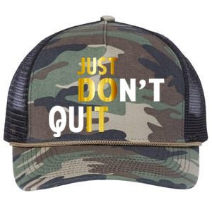 Just Don't Quit Encouraging Retro Rope Trucker Hat Cap