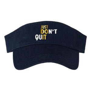 Just Don't Quit Encouraging Valucap Bio-Washed Visor