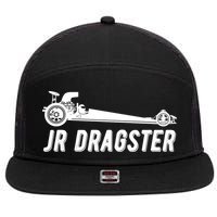 Jr Dragster Racing Car Driving Racer Drag Racing Gift 7 Panel Mesh Trucker Snapback Hat