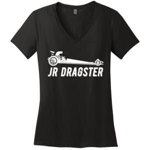 Jr Dragster Racing Car Driving Racer Drag Racing Gift Women's V-Neck T-Shirt