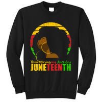 Juneteenth Design Remembering My Ancestors Black Freedom Sweatshirt