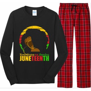 Juneteenth Design Remembering My Ancestors Black Freedom Long Sleeve Pajama Set