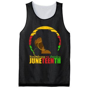 Juneteenth Design Remembering My Ancestors Black Freedom Mesh Reversible Basketball Jersey Tank