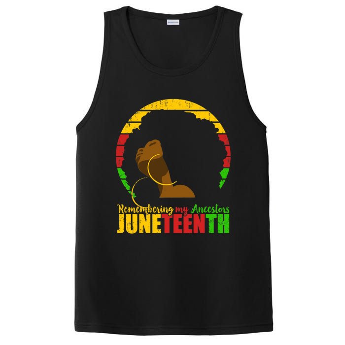 Juneteenth Design Remembering My Ancestors Black Freedom PosiCharge Competitor Tank