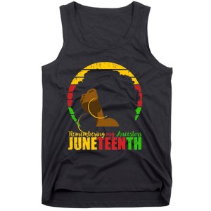 Juneteenth Design Remembering My Ancestors Black Freedom Tank Top