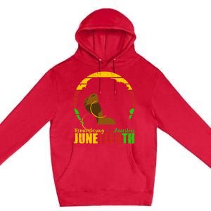 Juneteenth Design Remembering My Ancestors Black Freedom Premium Pullover Hoodie