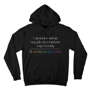 Job Description Substitute Teacher Hoodie