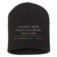 Job Description Substitute Teacher Short Acrylic Beanie