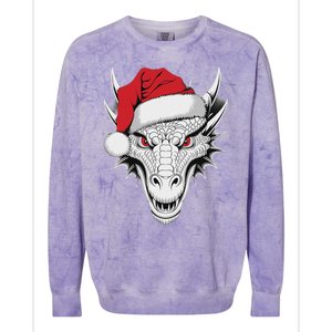 Joyful Dragon Santa On Dragon Christmas Colorblast Crewneck Sweatshirt