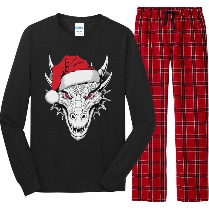 Joyful Dragon Santa On Dragon Christmas Long Sleeve Pajama Set