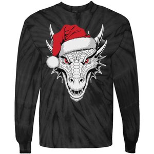 Joyful Dragon Santa On Dragon Christmas Tie-Dye Long Sleeve Shirt