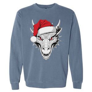 Joyful Dragon Santa On Dragon Christmas Garment-Dyed Sweatshirt