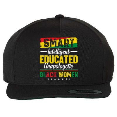 Juneteenth Day Smart Intelligent Educated Unapologetic Black Women Gift Free Ish Wool Snapback Cap