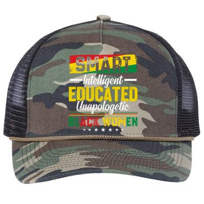 Juneteenth Day Smart Intelligent Educated Unapologetic Black Women Gift Free Ish Retro Rope Trucker Hat Cap