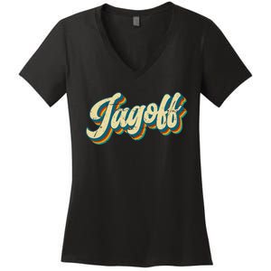 Jagoff Design Slang Pittsburgh Pennsylvania Yinzer Women's V-Neck T-Shirt