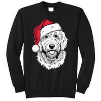 Joyful Doodle Santa Dog On Golden Doodle Christmas Tall Sweatshirt