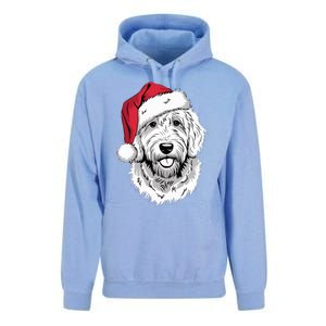 Joyful Doodle Santa Dog On Golden Doodle Christmas Unisex Surf Hoodie