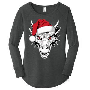 Joyful Dragon Santa On Dragon Christmas Women's Perfect Tri Tunic Long Sleeve Shirt