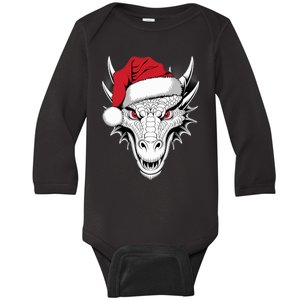 Joyful Dragon Santa On Dragon Christmas Baby Long Sleeve Bodysuit