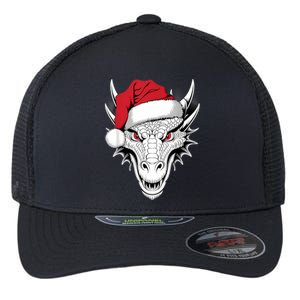 Joyful Dragon Santa On Dragon Christmas Flexfit Unipanel Trucker Cap