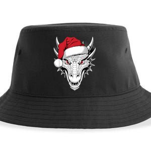 Joyful Dragon Santa On Dragon Christmas Sustainable Bucket Hat