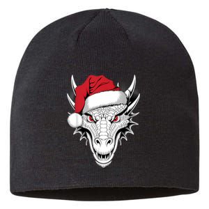 Joyful Dragon Santa On Dragon Christmas Sustainable Beanie