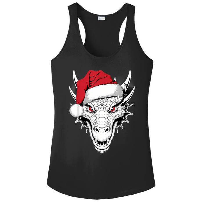 Joyful Dragon Santa On Dragon Christmas Ladies PosiCharge Competitor Racerback Tank