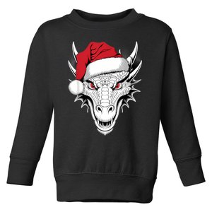 Joyful Dragon Santa On Dragon Christmas Toddler Sweatshirt