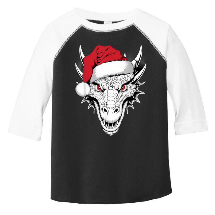 Joyful Dragon Santa On Dragon Christmas Toddler Fine Jersey T-Shirt