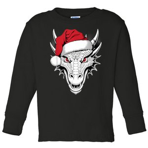 Joyful Dragon Santa On Dragon Christmas Toddler Long Sleeve Shirt