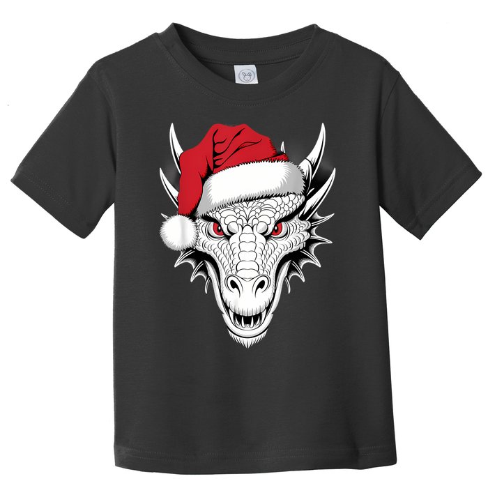 Joyful Dragon Santa On Dragon Christmas Toddler T-Shirt