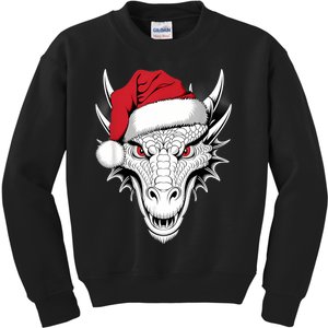 Joyful Dragon Santa On Dragon Christmas Kids Sweatshirt