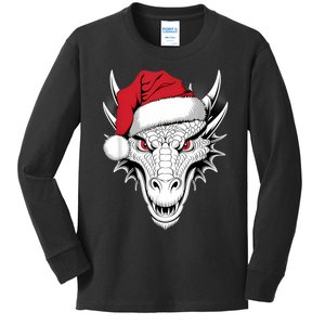 Joyful Dragon Santa On Dragon Christmas Kids Long Sleeve Shirt