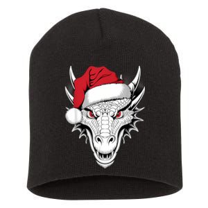 Joyful Dragon Santa On Dragon Christmas Short Acrylic Beanie