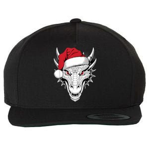 Joyful Dragon Santa On Dragon Christmas Wool Snapback Cap