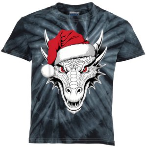 Joyful Dragon Santa On Dragon Christmas Kids Tie-Dye T-Shirt