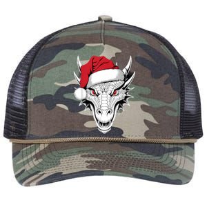 Joyful Dragon Santa On Dragon Christmas Retro Rope Trucker Hat Cap