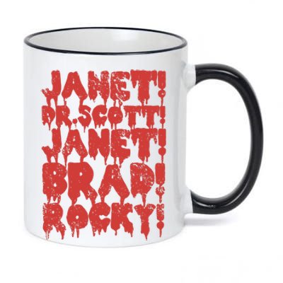 Janet Dr Scott Janet Brad Rocky Horrror Show Halloween 11oz Black Color Changing Mug