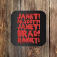 Janet Dr Scott Janet Brad Rocky Horrror Show Halloween Coaster