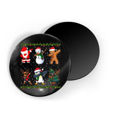 Jolly Dabbing Santa Festive Friends A Merry Squad  Magnet