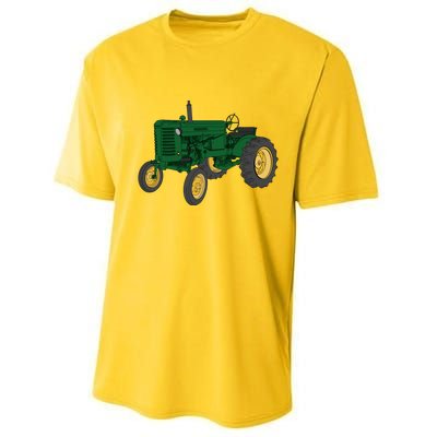 John Deere Styled M Green Tractor Performance Sprint T-Shirt