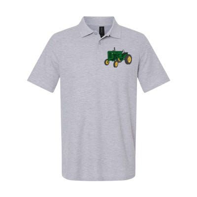 John Deere Styled M Green Tractor Softstyle Adult Sport Polo