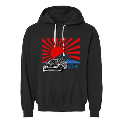 JDM Drift Sunburst Garment-Dyed Fleece Hoodie