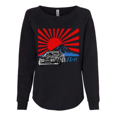 JDM Drift Sunburst Womens California Wash Sweatshirt