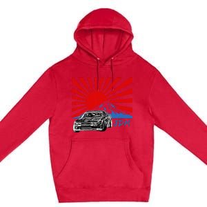 JDM Drift Sunburst Premium Pullover Hoodie