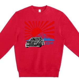 JDM Drift Sunburst Premium Crewneck Sweatshirt