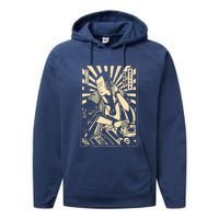 Japanese DJ Samurai Warrior Bushido Code Swordsmen Anime Manga Performance Fleece Hoodie